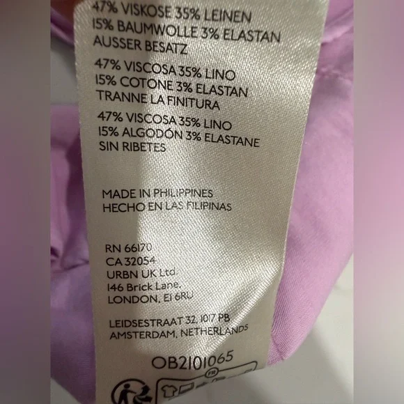 Anthropologie Maeve The Colette Magic Fabric Ruffle-Hem Crop Pants-Lilac Pink-29 - Picture 10 of 12